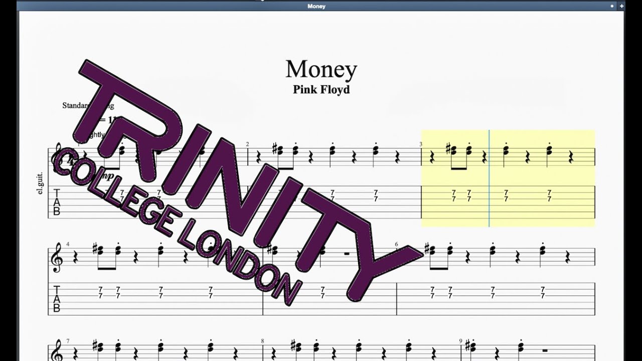 Money (2012 Syllabus) Trinity Grade 5 Guitar
