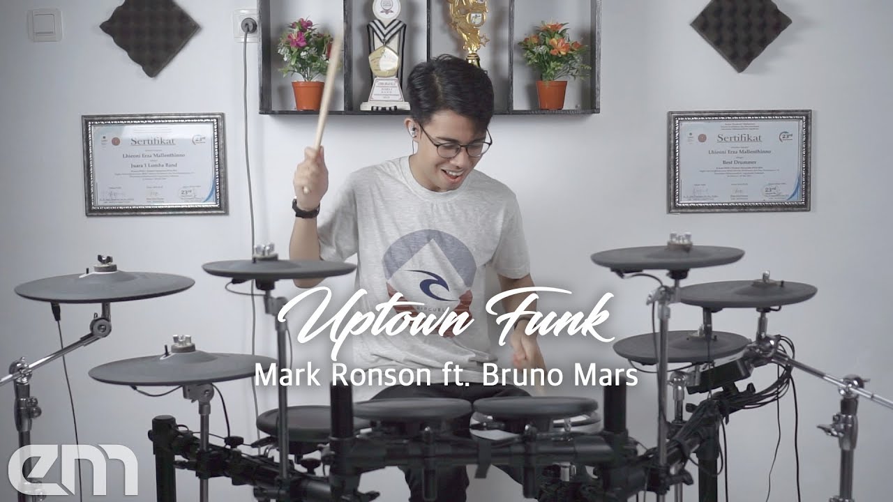 Uptown Funk - Mark Ronson ft. Bruno Mars | Drum Cover by Erza Mallenthinno