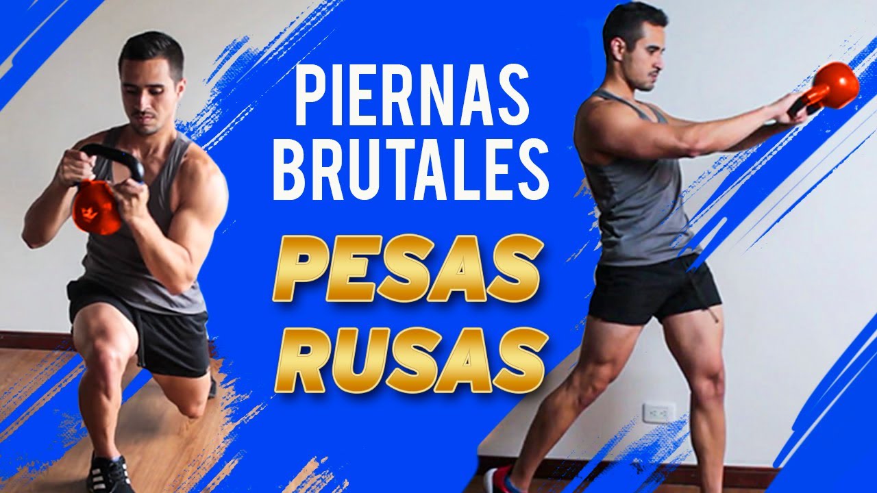 18 Minutos 🦿PIERNAS BRUTALES! Rutina de TREN INFERIOR CON PESAS RUSAS (KETTLEBELL)