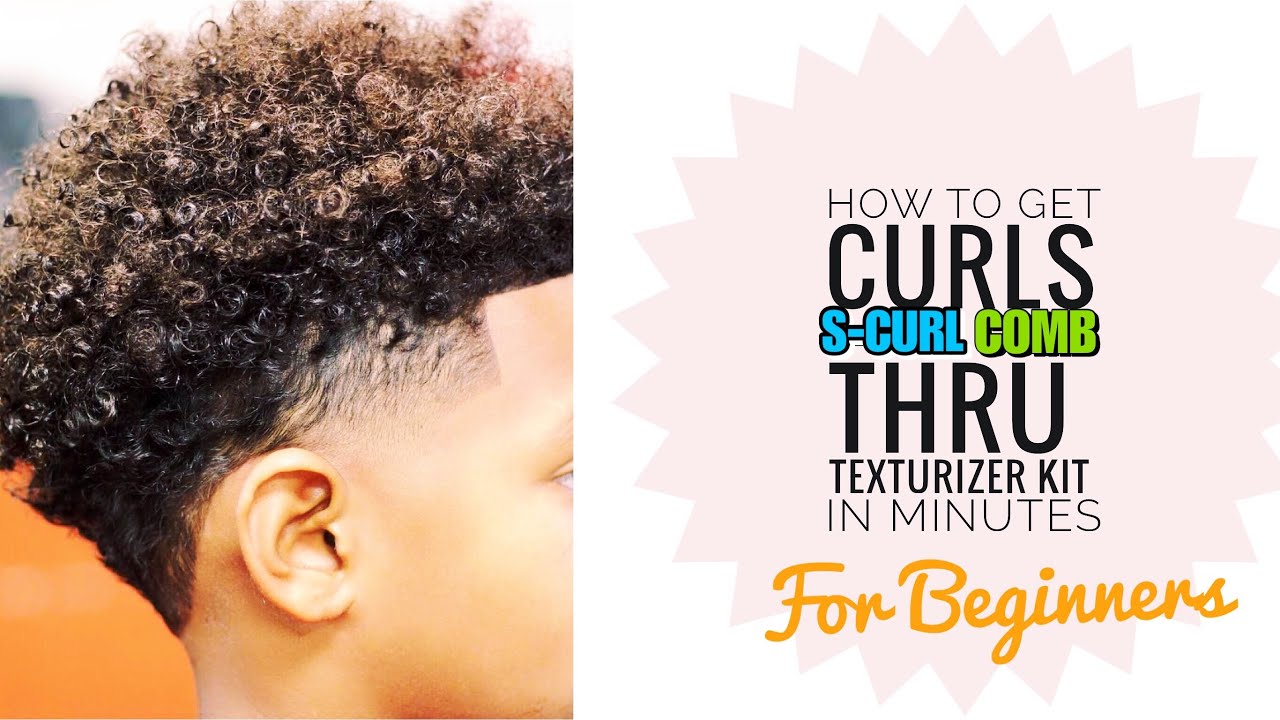 HOW TO GET CURLS WITH S-CURL COMB THRU TEXTURIZER IN MINUTES FOR BEGINNERS | VERY DETAILED!