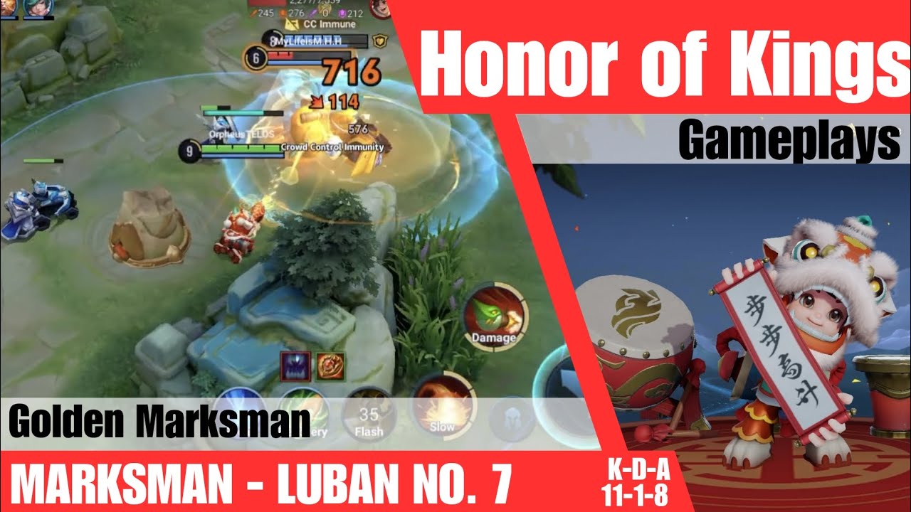 Honor of Kings - Luban no. 7 Gold Marksman | 11 Kills 8 Assist