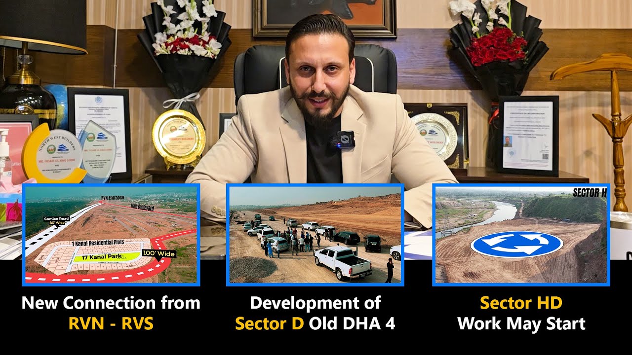 Massive Progress in DHA Phase 4 Rawalpindi | Sector D Development | New Bridge RVN&ndash;RVS | Sector HD