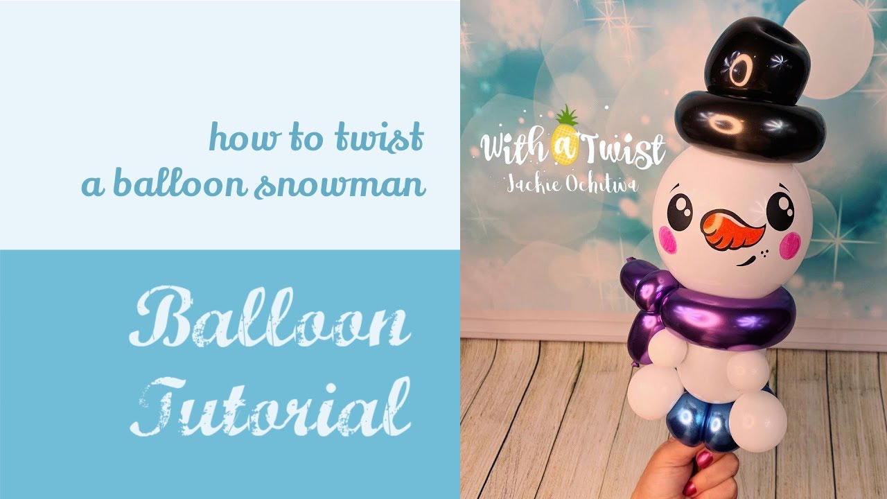 How to twist a balloon snowman. ☃️