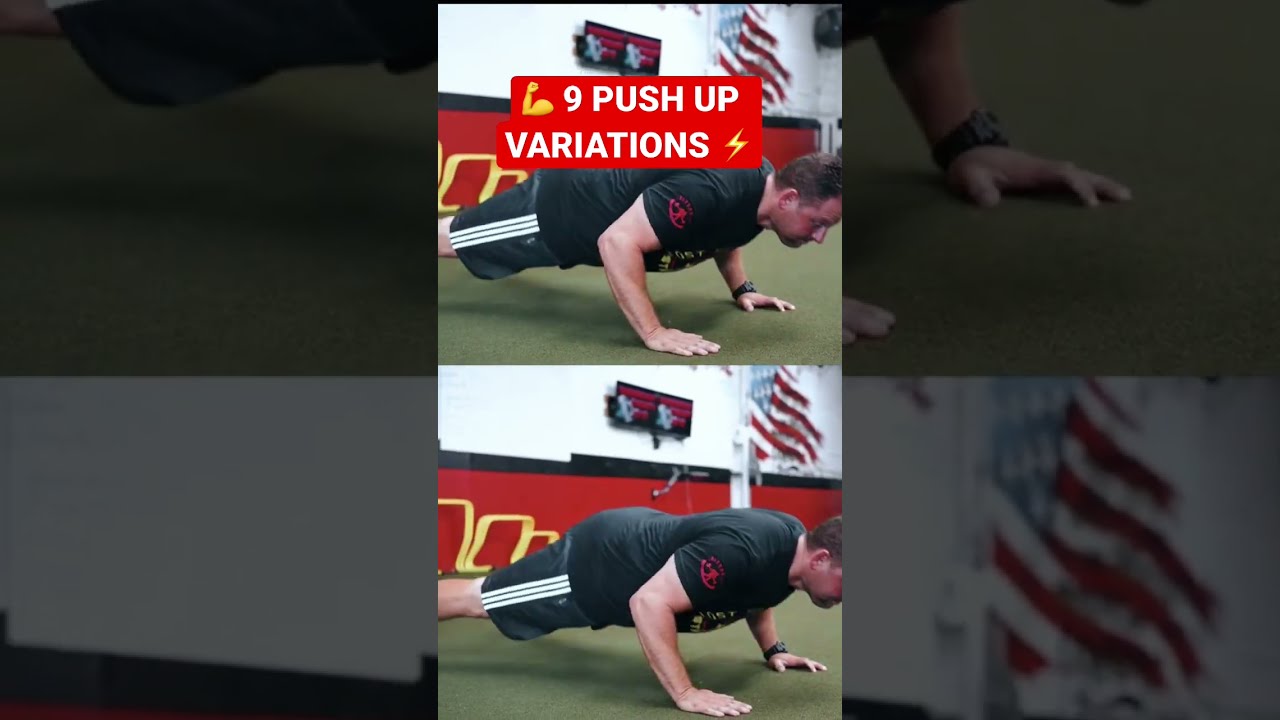 💪 9 POWER PUSH UP VARIATIONS ⚡️ #shorts