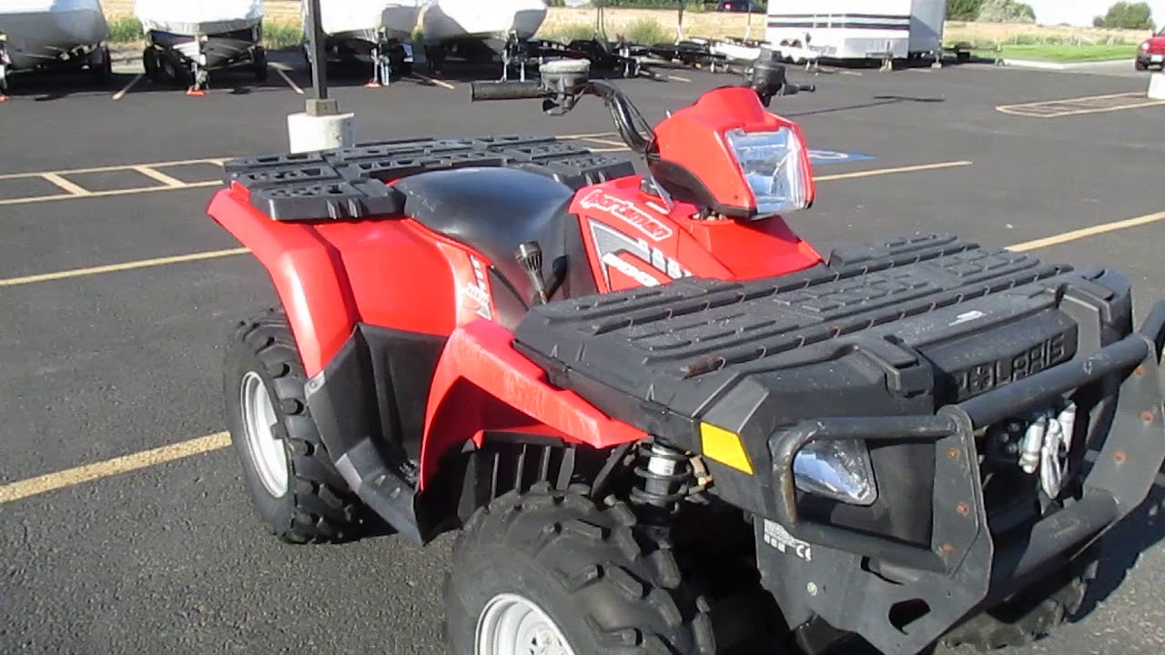 2005 Polaris Sportsman 500 walk around and start up.