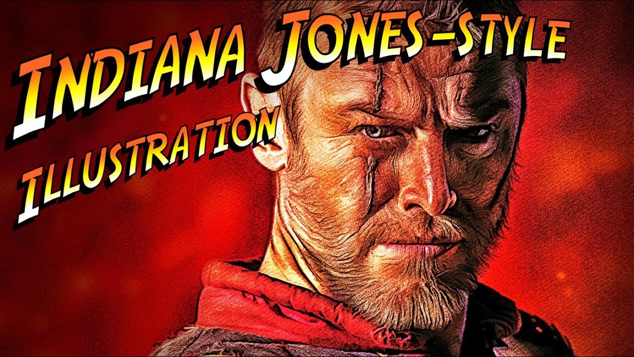 Photoshop: How to Quickly Create a Classic, “Indiana Jones” Style Movie Poster Illustration.