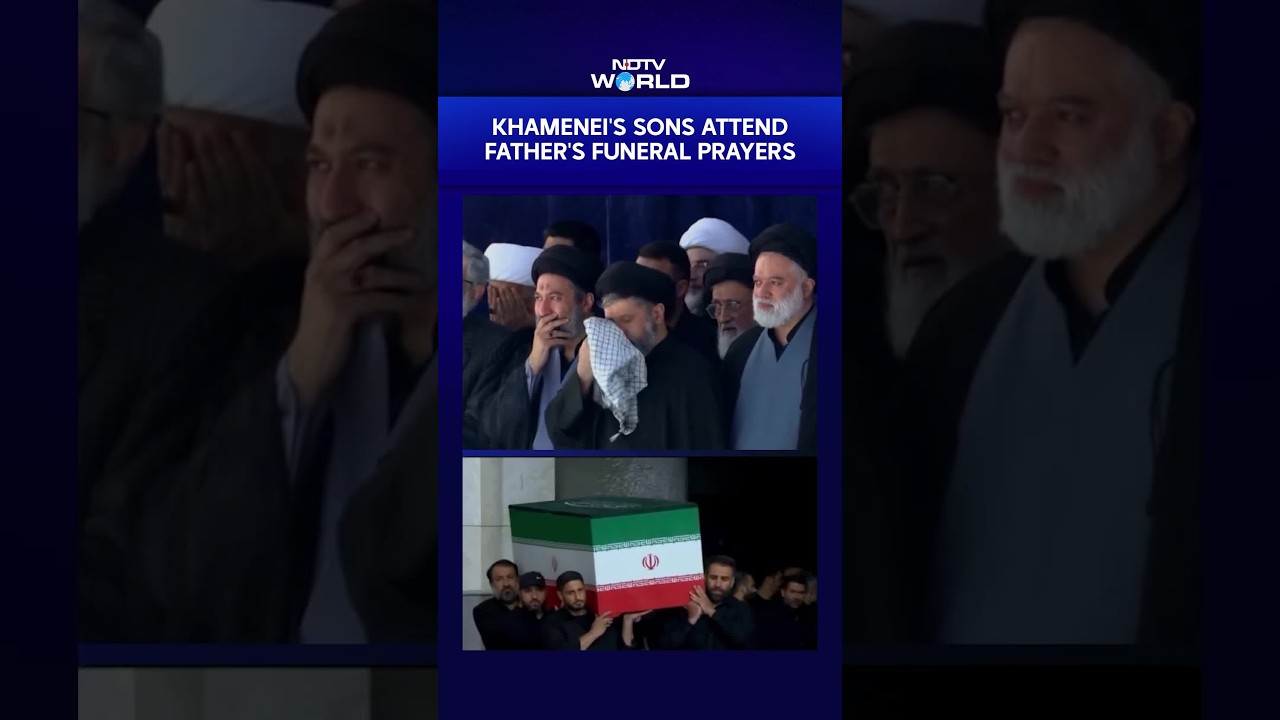 Khamenei's Sons Attend Father's Funeral Prayers | Emotional Scenes At Late Iranian Leader's Funeral