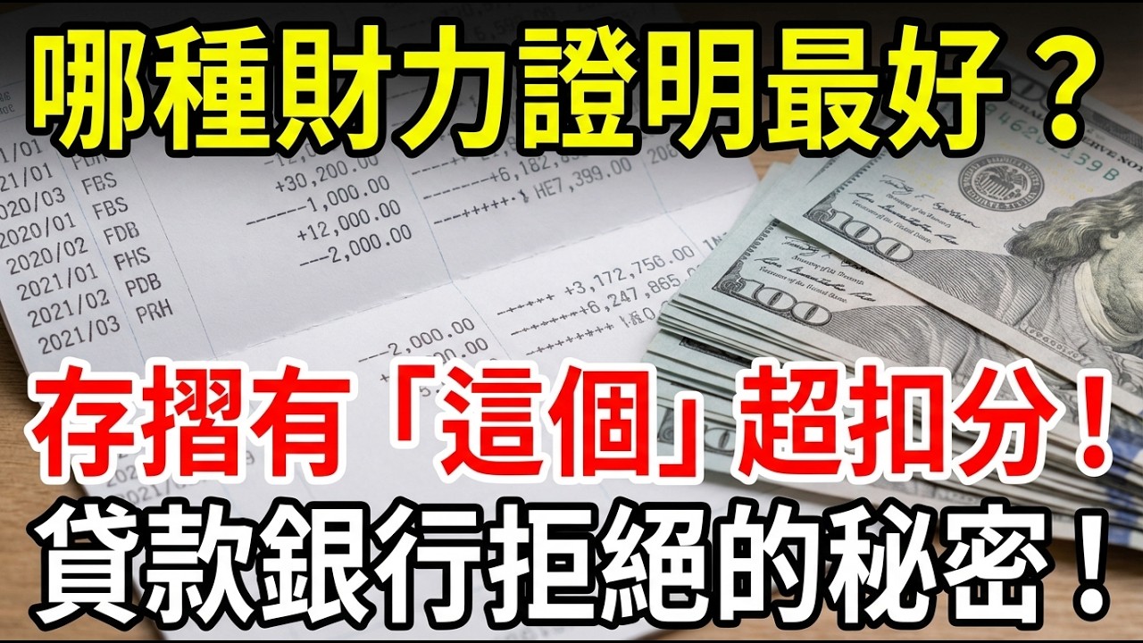 銀行審核內線大公開：財力證明S級攻略！薪轉vs存款誰最強？90%人踩的『美化存摺』地雷一次破解