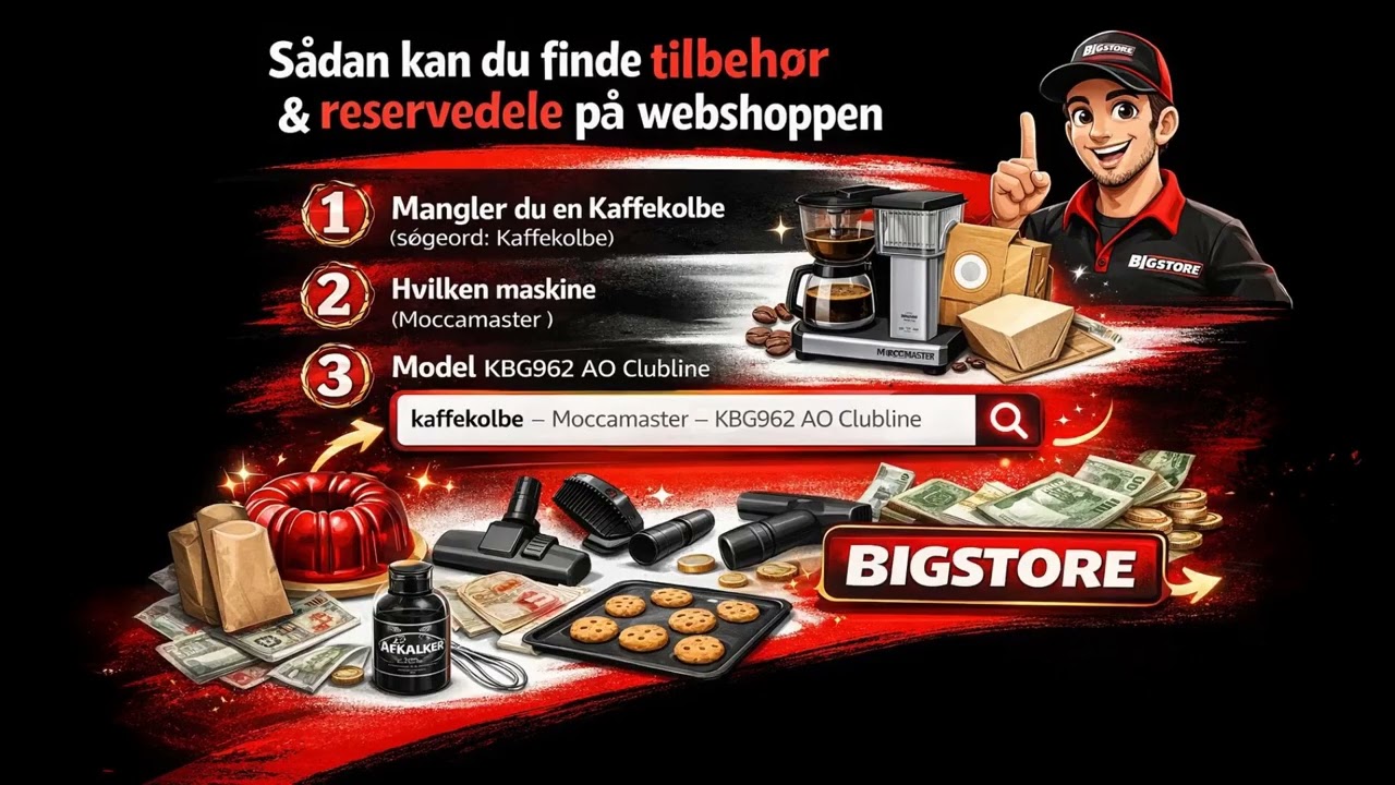 Find tilbehør og reservedele på Bigstore til husholdningsprodukter