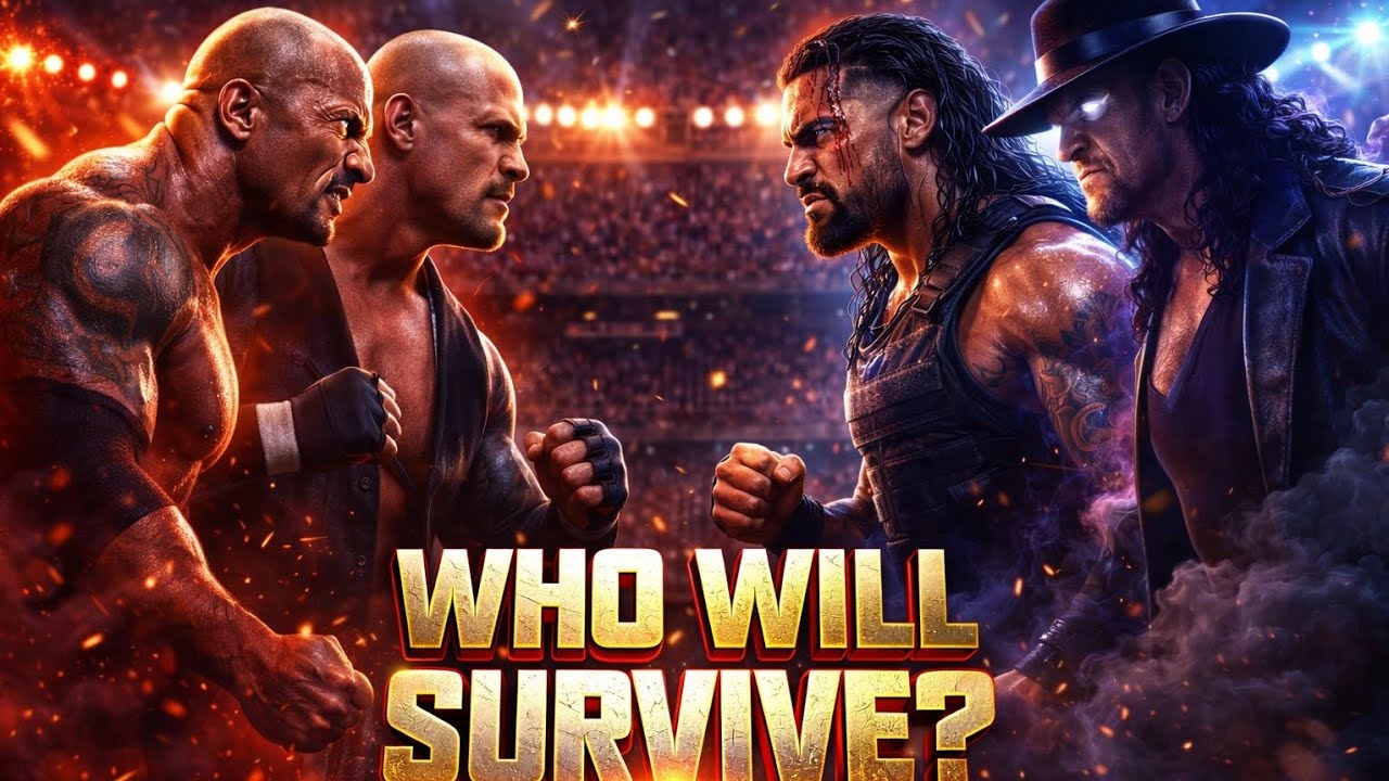 WHO WILL SURVIVE? 😱🔥 | Rock vs Roman vs Undertaker VS Stone cold | WWE 2K25 Epic Fight