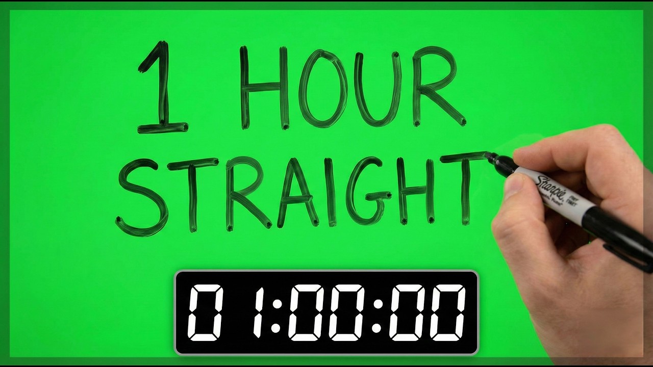 1 Hour Green Screen Background 🟢 | Plain Green Screen 4K | Free No Copyright