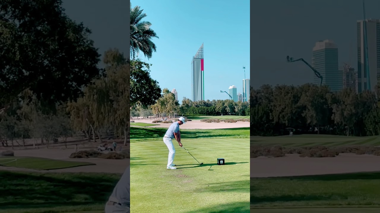 Richard Mansell, Haotong Li & David Law 18th tee | Hero Dubai Desert Classic #dpworldtour