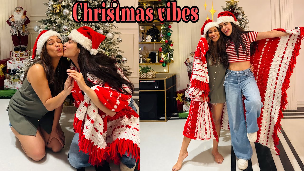 Celebrated Christmas with sis Neha Bijlani 😍✨| #khanzaadi #nehabijlani #arjunbijlani