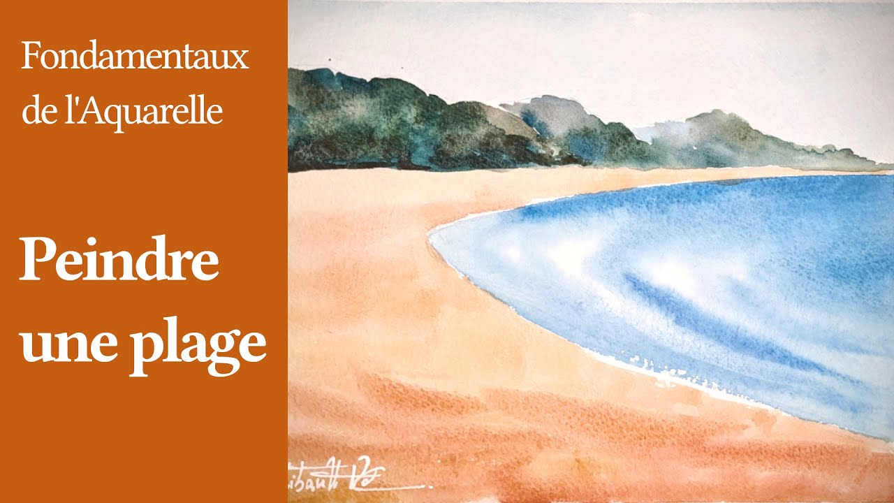 Plage à l'aquarelle en 4 étapes ! - Fondamentaux #18