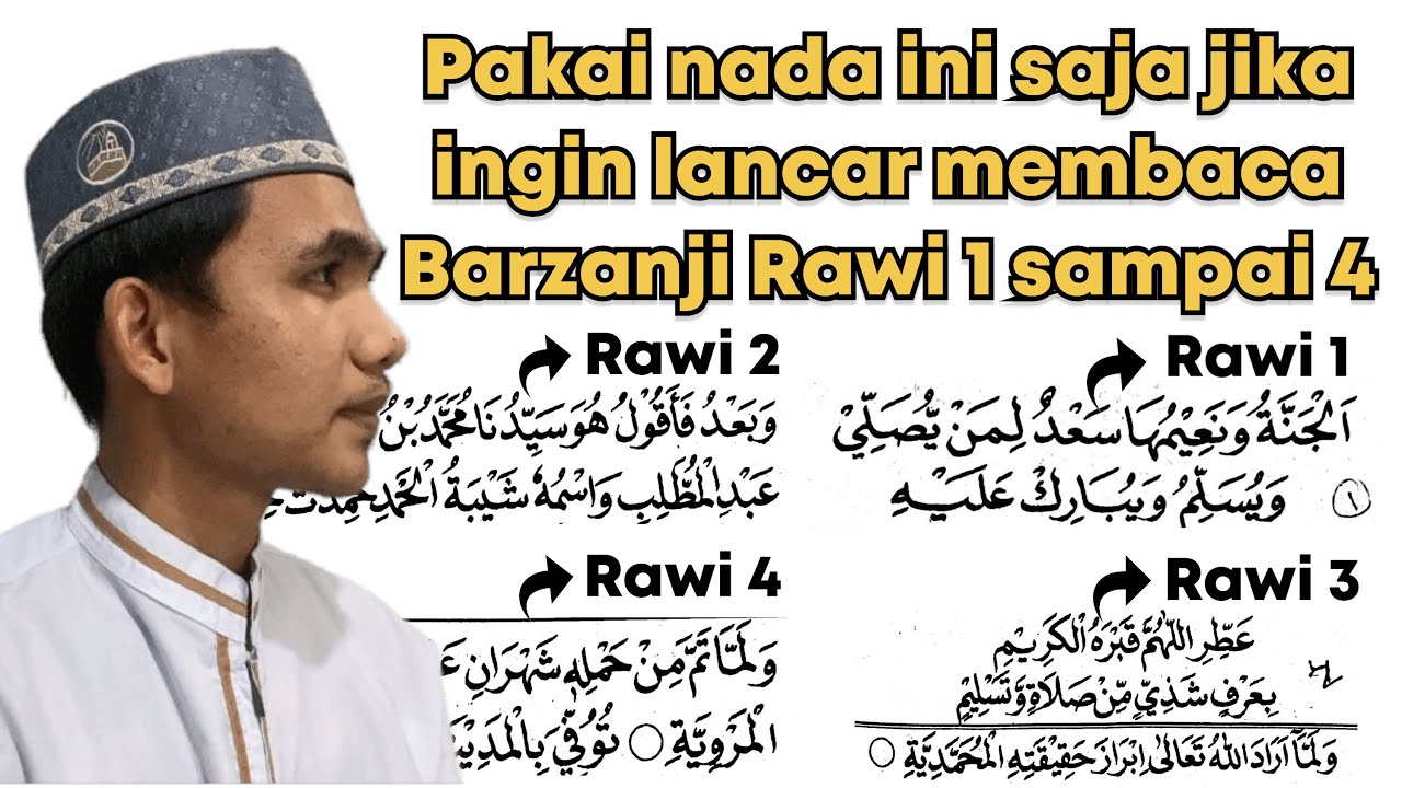 Inilah irama membaca Barzanji Rawi 1 sampai 4 yang disukai banyak orang