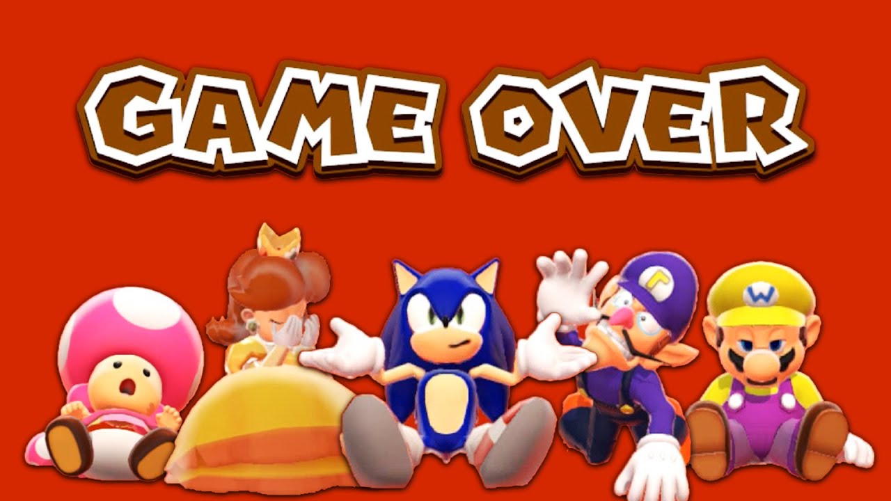 Super Mario 3D World - Game Over (All New Characters)