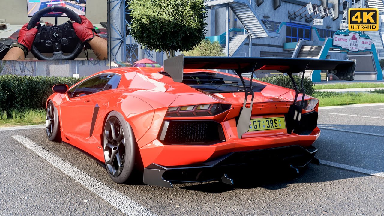 Lamborgini Aventador LP700-4 - Forza Horizon 5 | Logitech G923 Steering Wheel [4K]
