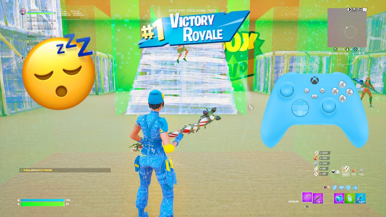 [45MINS] Fortnite Controller ASMR😴 Satisfying💤 Box Fight Gameplay📦 (4K)