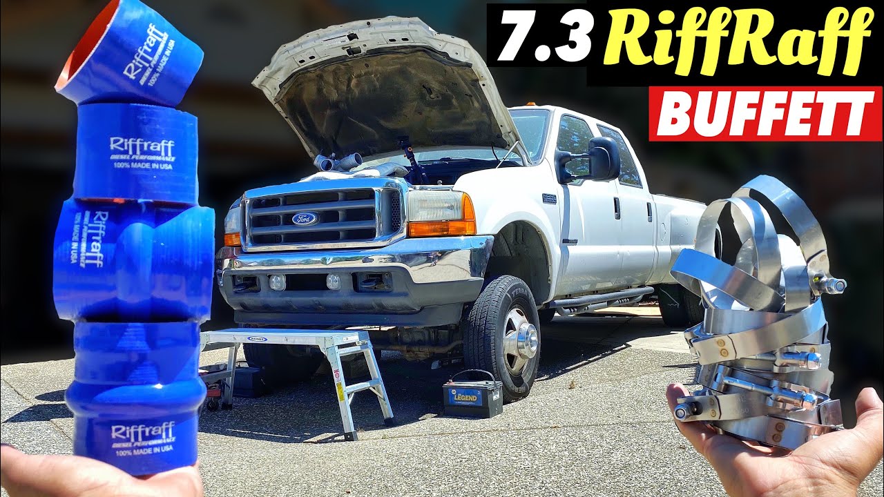 2001 Ford F350 7.3 - RiffRaff Intercooler Boots,Clamps,Fuel lines,Oil lines,Crossover,Pedestal,EBPV
