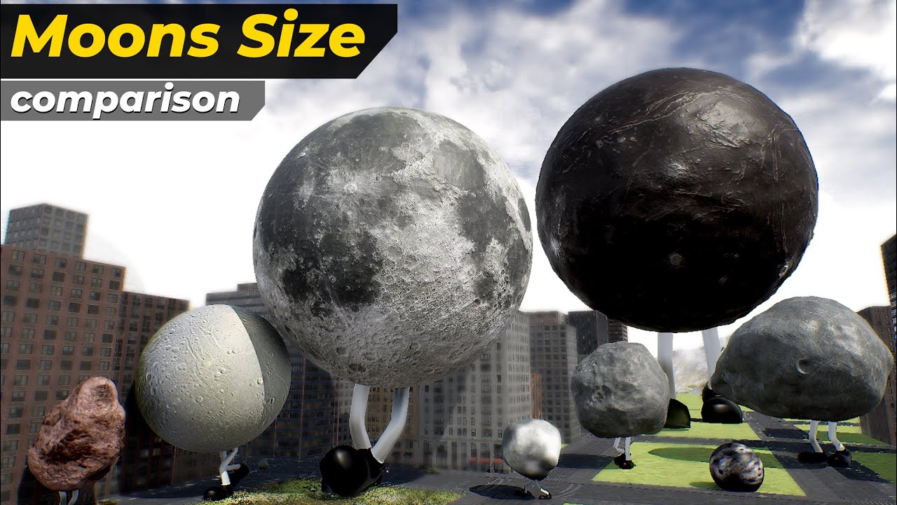 If Moons Started Walking | Moon Size Comparison on a human Scale | First Person view