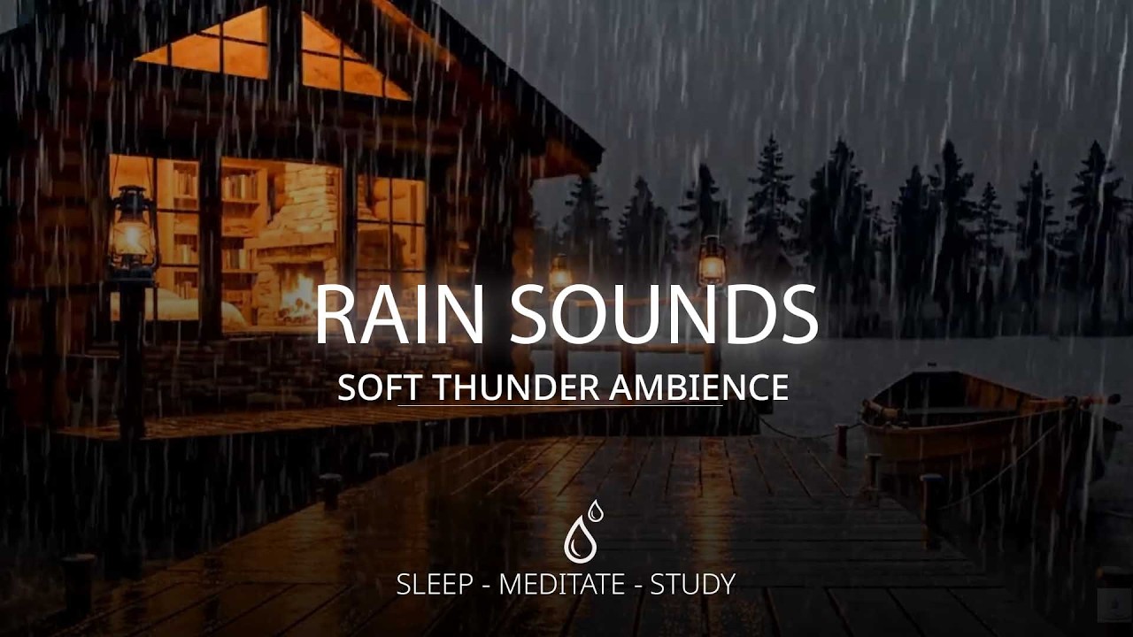 Relaxing Rainy Atmosphere and Crackling Fireplace to Relax | Rain Sounds Ambience