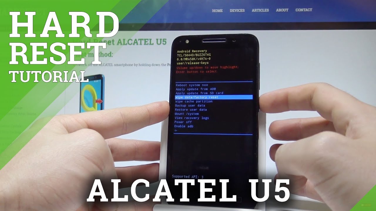 How to Hard Reset ALCATEL U5 - Bypass Screen Lock |HardReset.info