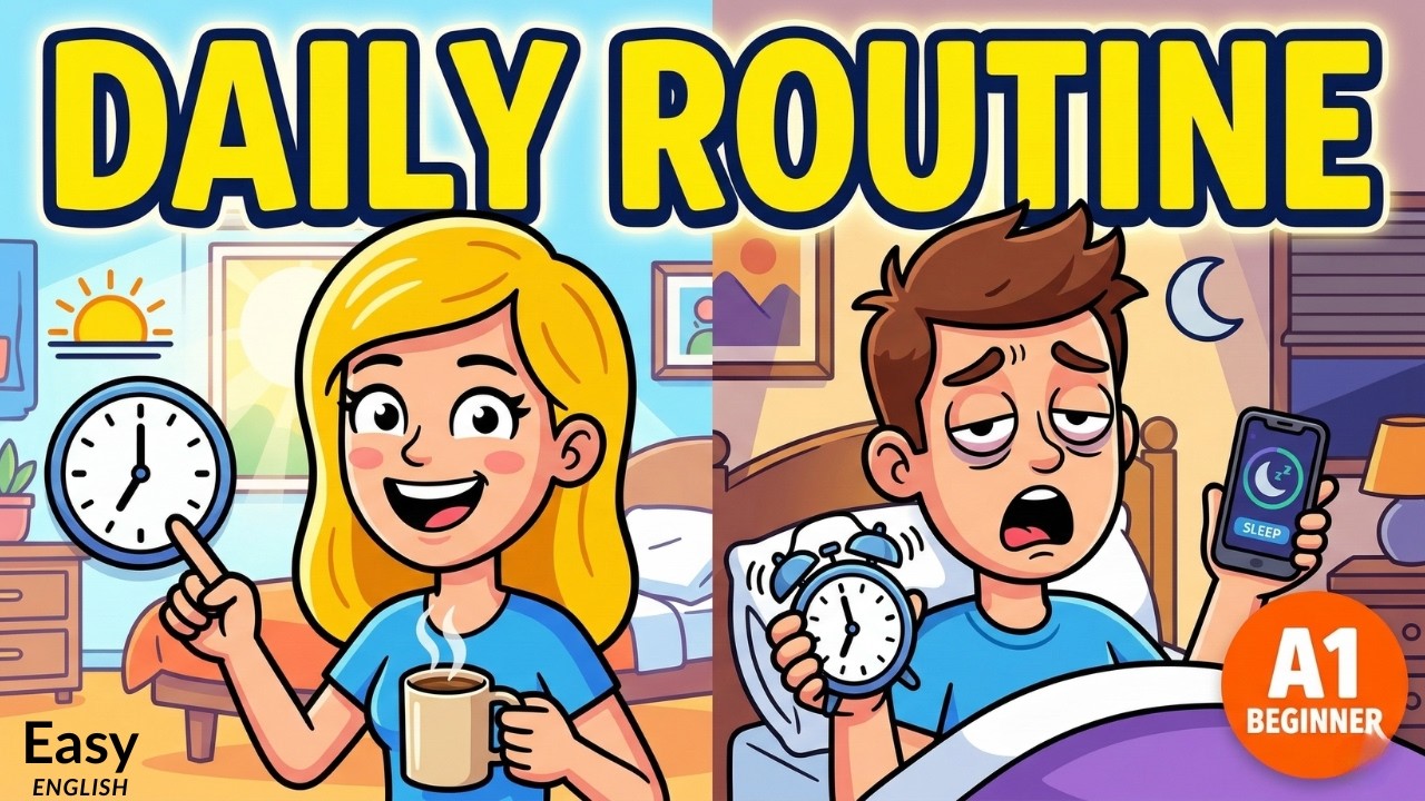 Talk About Your Daily Routine in English | Easy Morning Habits Conversation For Beginners A1