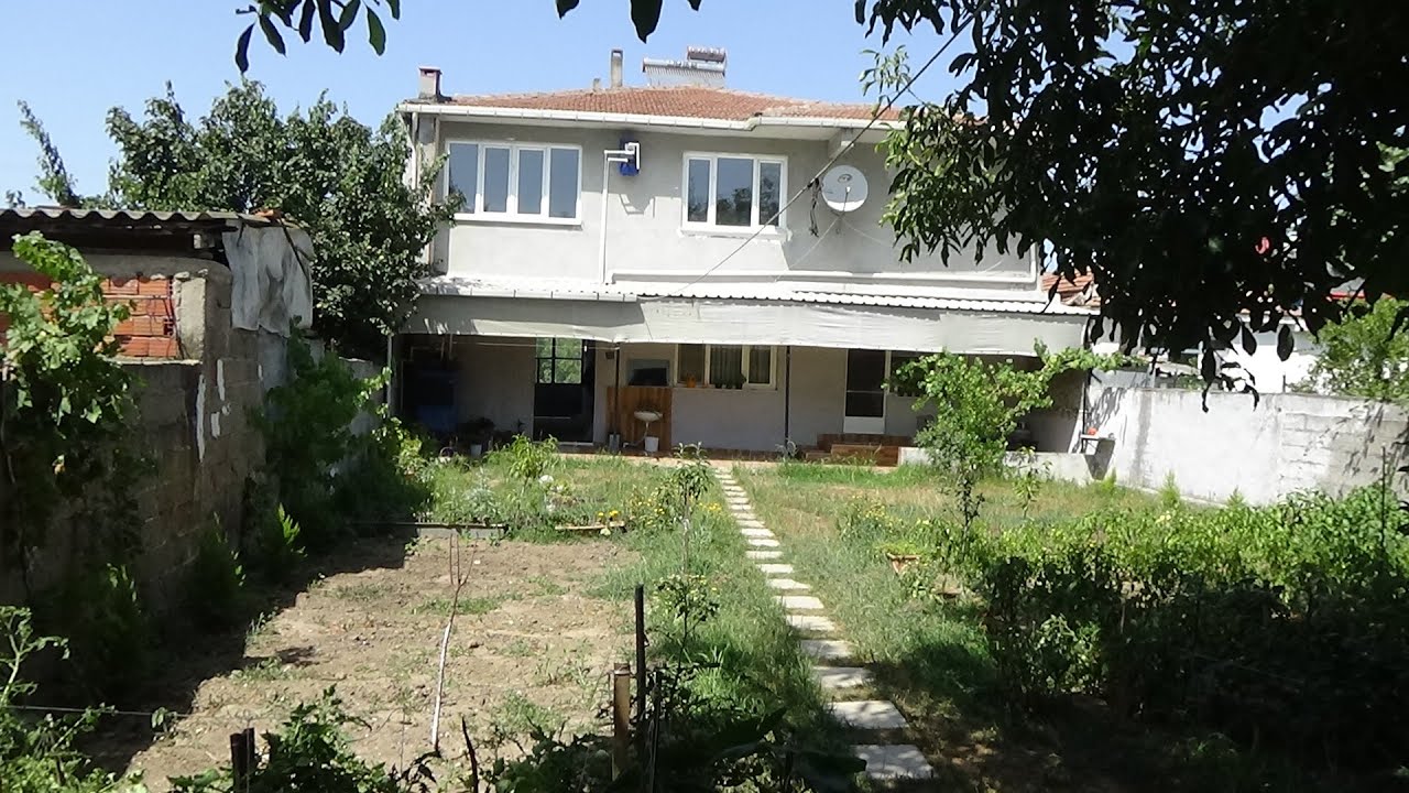 2144 -- Satılık 460 m2 Arsa içinde Müstakil Bahçeli iki katlı Ev-Gönen Tuzakçı