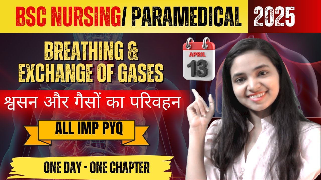 One Day - One Chapter Series I Breathing & Exchange of Gases I BSC Nursing Special I Shivani Mam