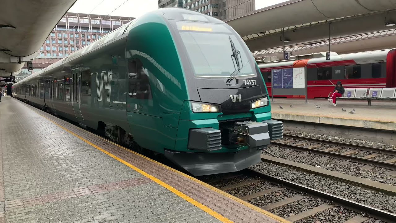 Norwegian Trains At Oslo Central Station