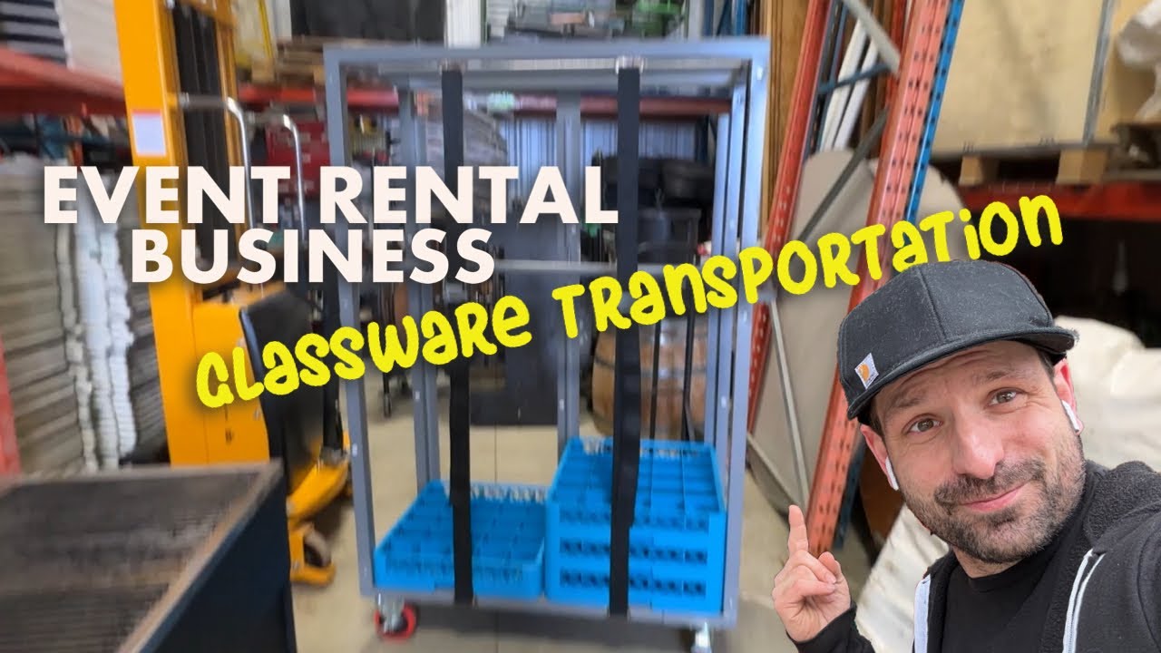 Glassware and Linen Transport Rack for Event Rental Businesses