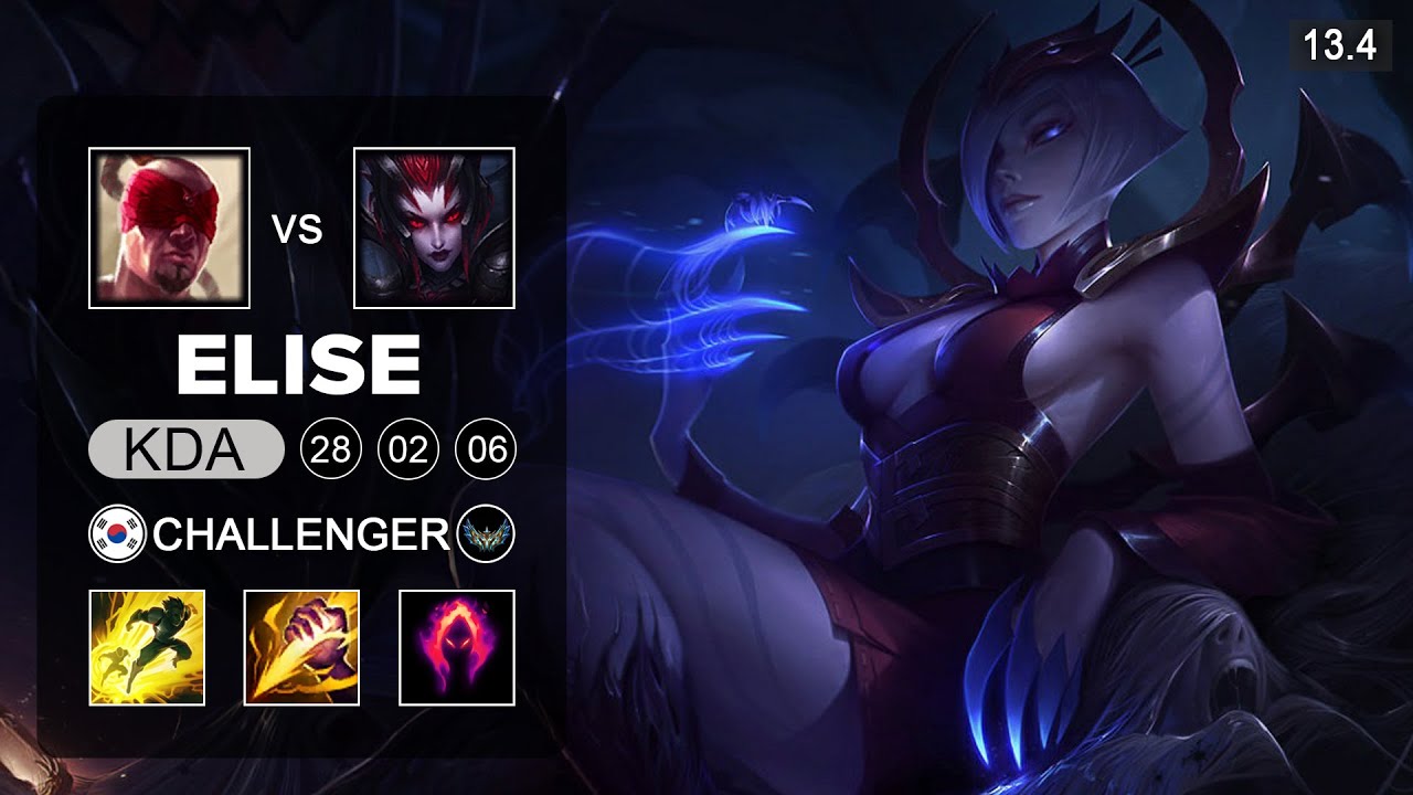 Elise vs Lee Sin Jungle - KR Challenger - Patch 13.4 Season 13