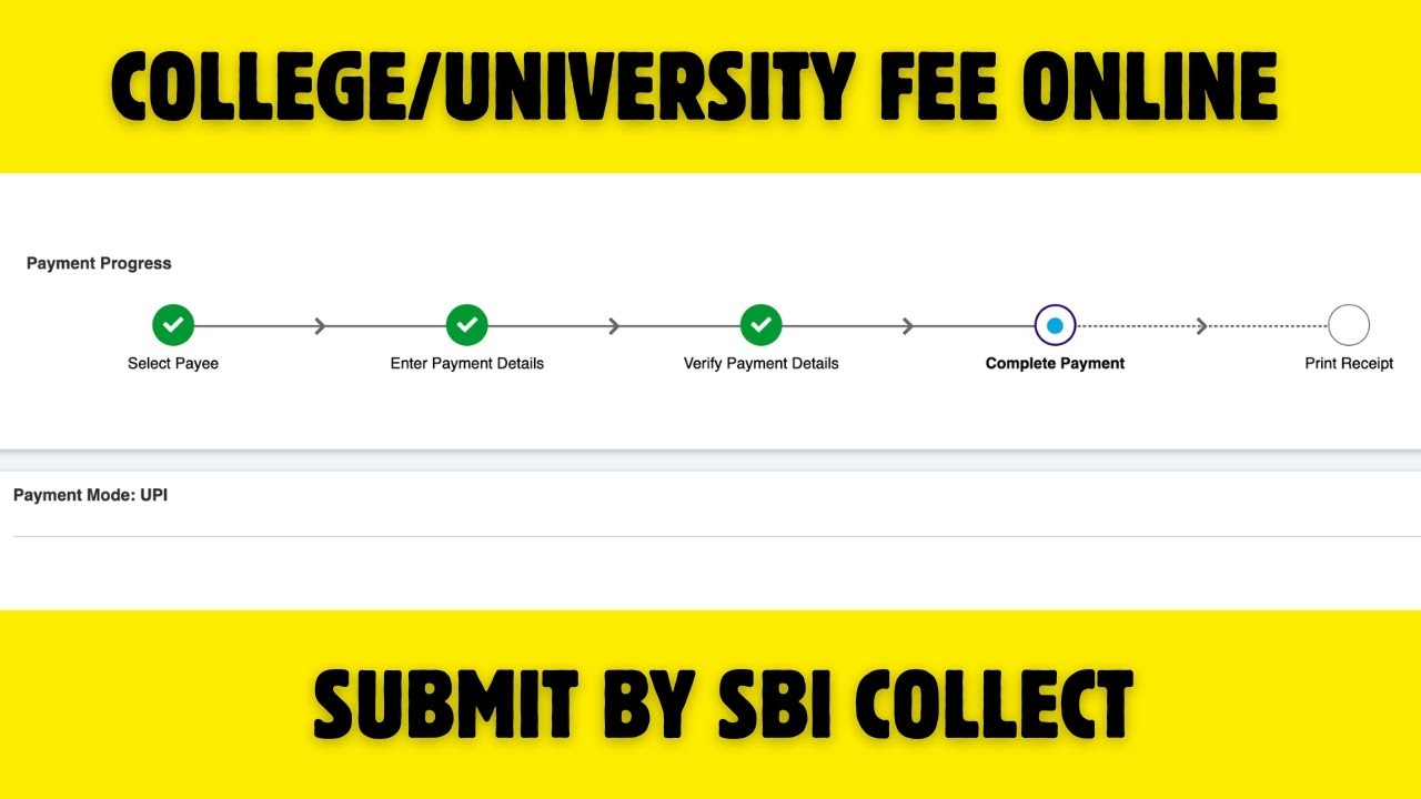 SBI Collect Se College Ki Fees Jama Kaise Kare । SBI COLLECT से कॉलेज की फीस जमा कैसे  करे