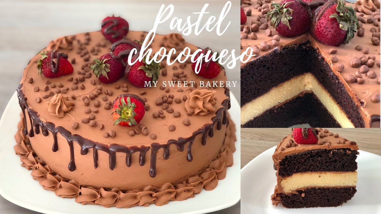 PASTEL CHOCOQUESO⎪PASTEL DE CHOCOLATE RELLENO DE QUESO⎪POSTRES CON IXCHEL