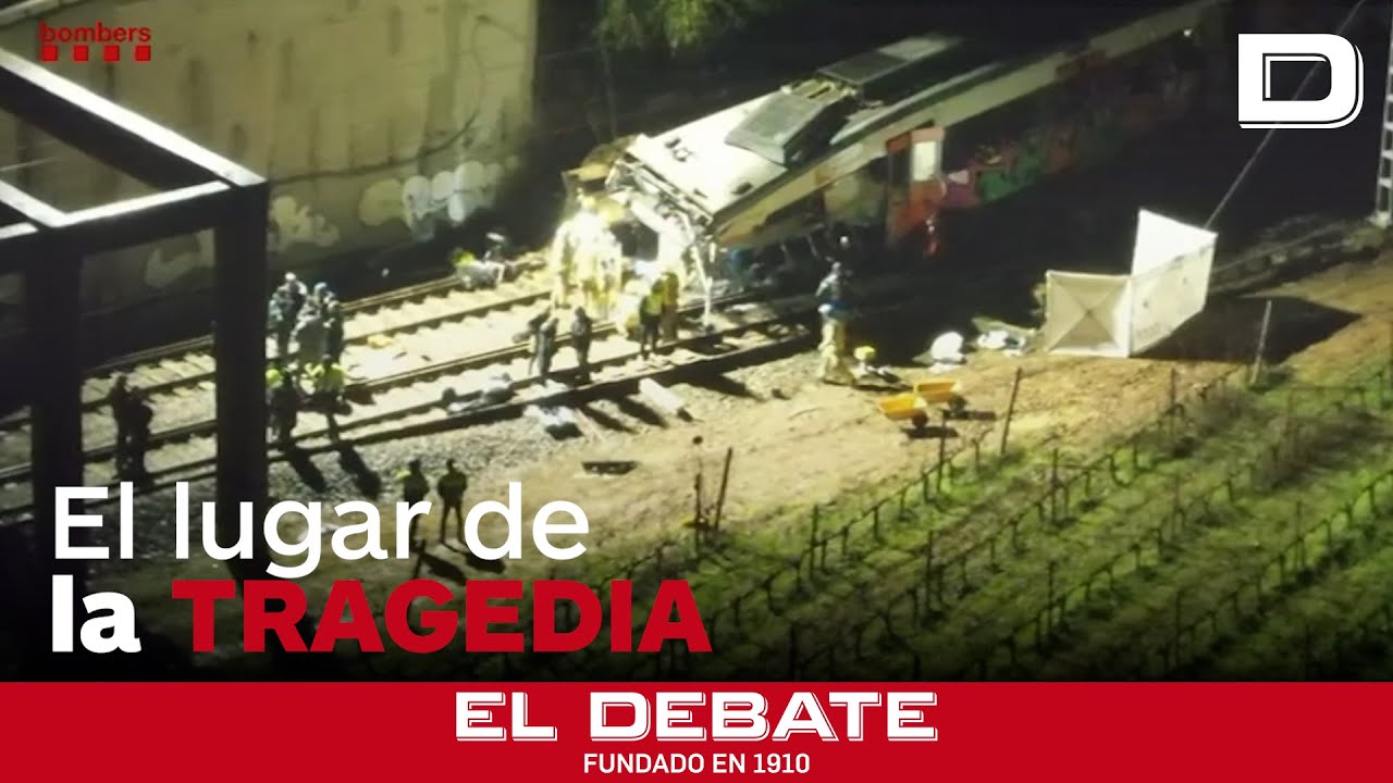 Las imágenes aéreas del accidente de Gelida que paralizó el servicio ferroviario