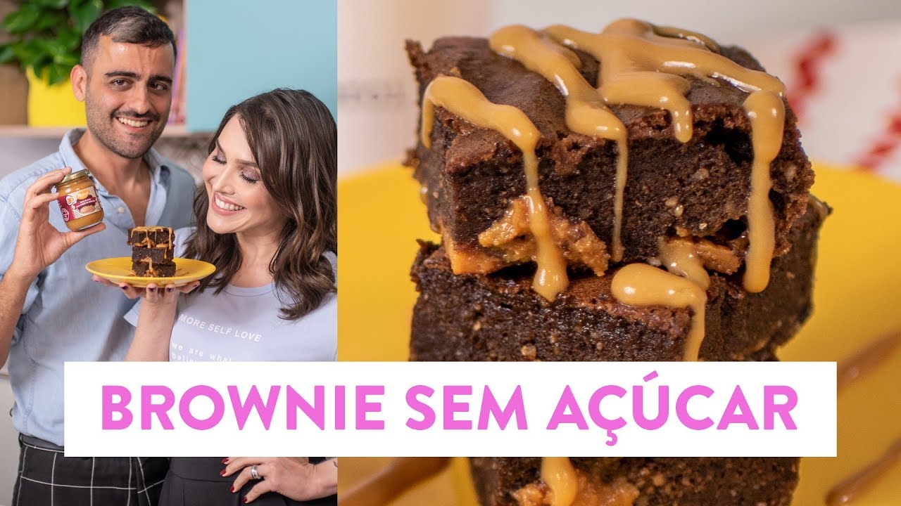 Brownie de chocolate com doce de leite SEM AÇÚCAR | O Chef e a Chata