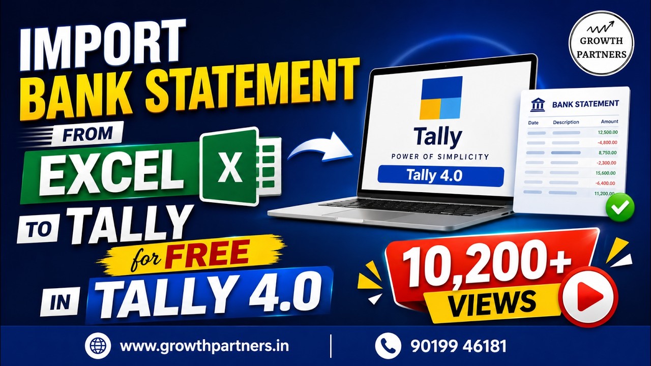 Import Bank Statement from Excel to Tally for Free in Tally 4.0