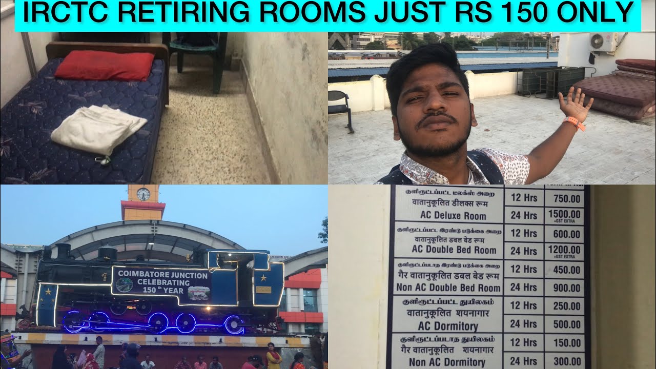🛏COIMBATORE RAILWAY STATION RETIRING ROOM EXPLORING VLOG!!Rooms la ivalo cheap pa😳|Samee Explores