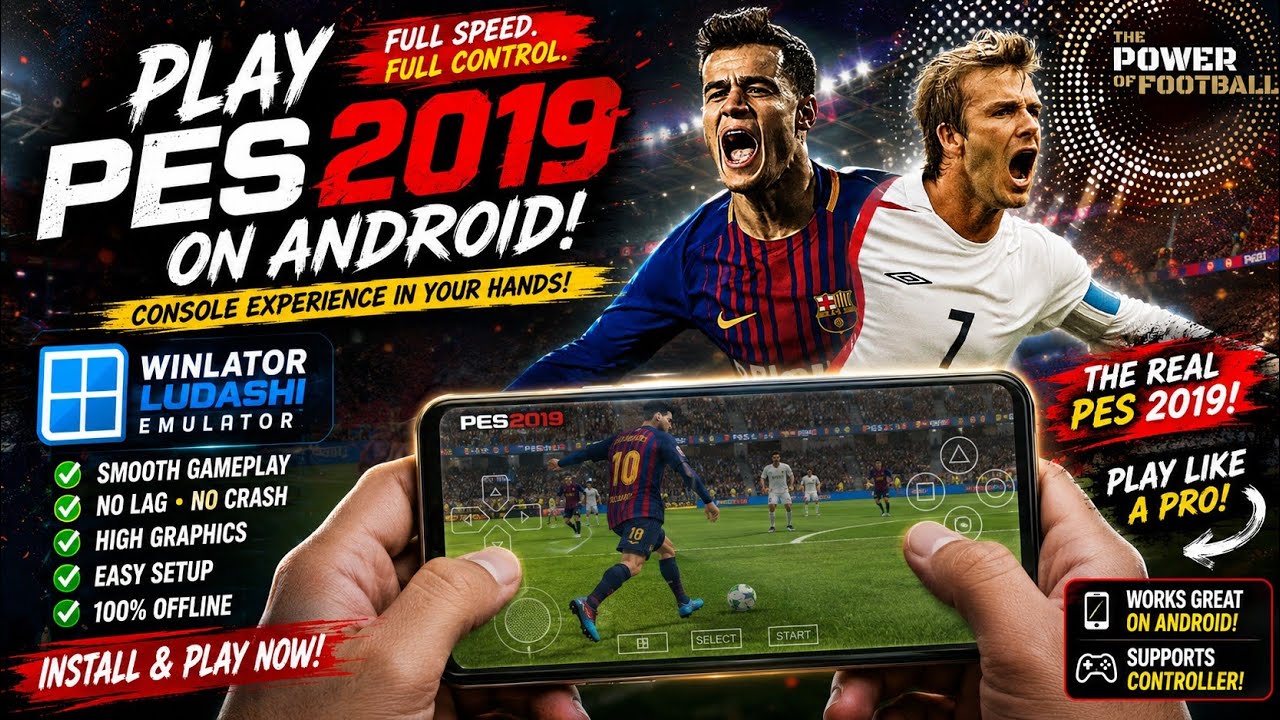 PES 2019 OFFLINE ON ANDROID - WINLATOR LUDASHI‼️FULL INSTALLATION-TEST ON POCO F7 NEW TURNIP🔥SMOOTH
