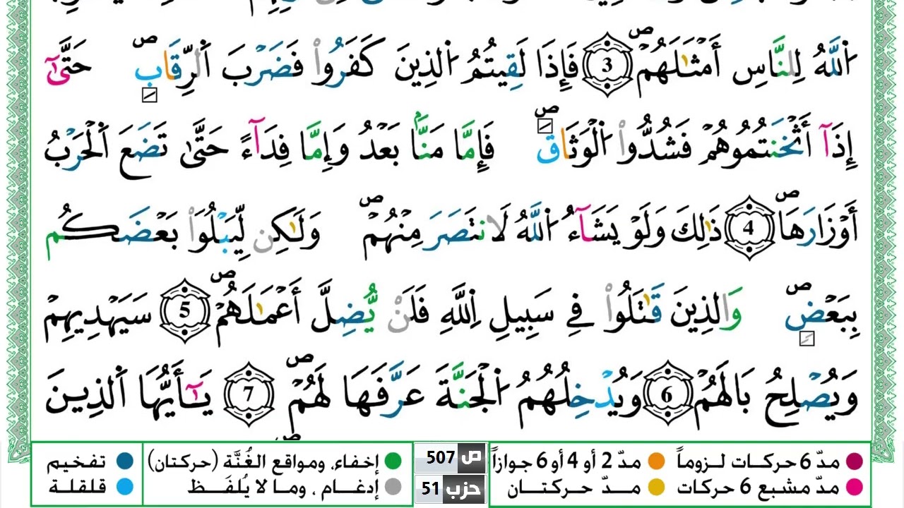 سورة محمد القسم الاول مكرر ياسين الجزائري برواية ورش عن نافع