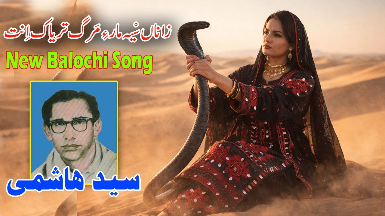Zana Siyahmaar | Romantic Balochi Ghazal by Syed Hashmi | AI Song | History Maker Balochi