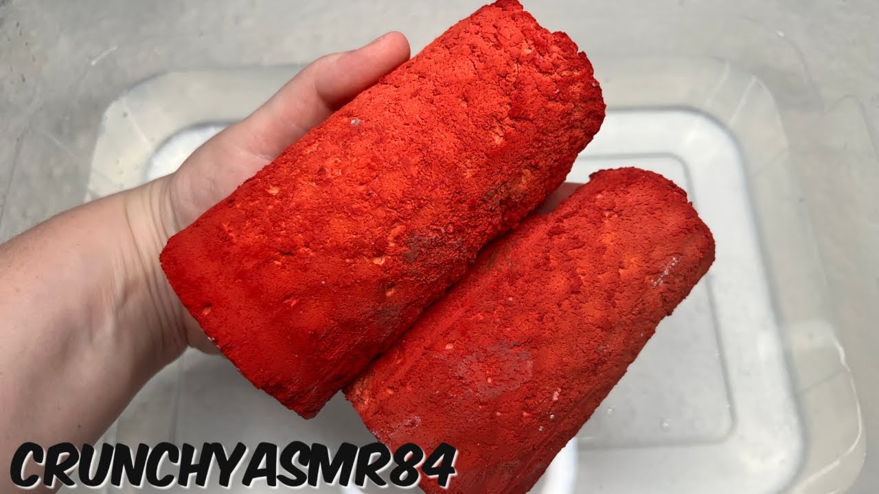 Red Cylinder Water Crush | Oddly Satisfying | ASMR | Sleep Aid