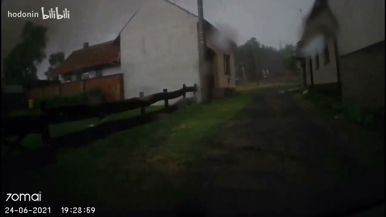 Inside of F4 Tornado in Mikulčice, Czechia CCTV