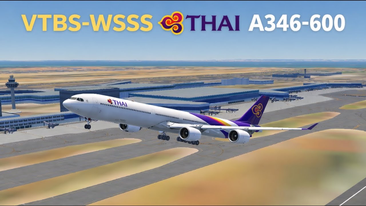 🔴INFINITE FLIGHT LIVE| Bangkok-Singapore Thai Airways A346-600