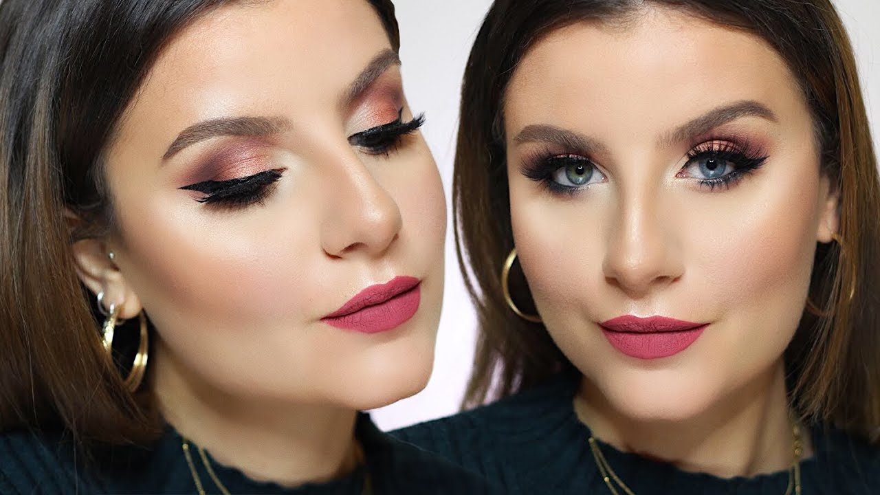 Make up Tutorial trucco occhi ELEGANTE da Sera TONI CALDI | Eyeliner nero e Labbra Fucsia Matte