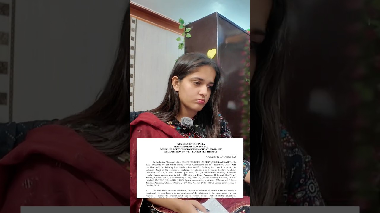 UPSC CDS 2 2025 result reaction 🙏 #upsccds