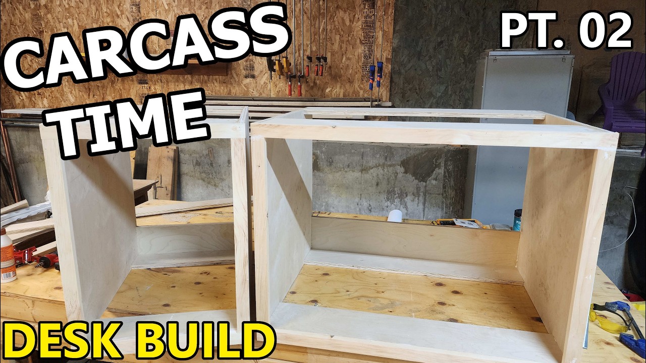 Building Carcasses for the Drawer Cabinets - Desk Build Part 02