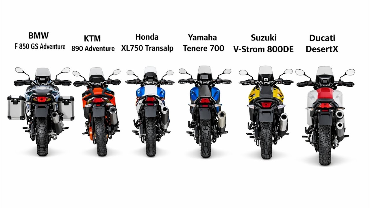BMW F 850 GS Adv vs KTM 890 vs Ténéré 700 vs Transalp vs V-Strom 800 vs DesertX
