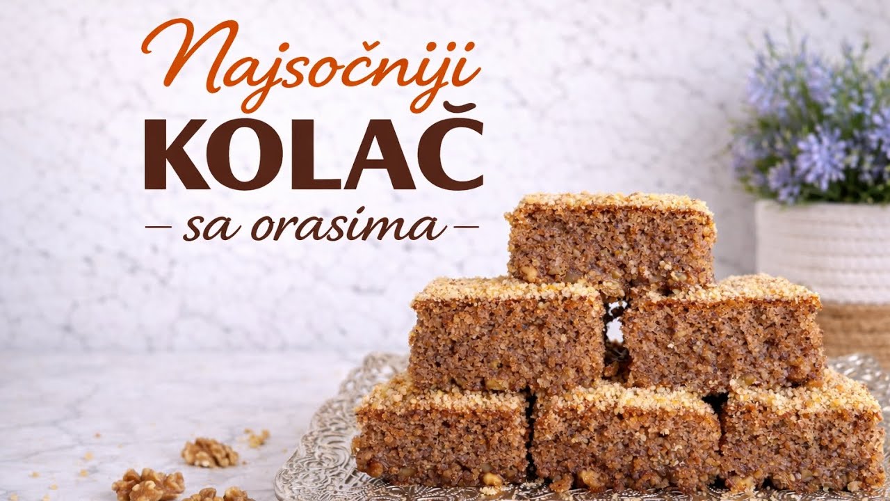Najsočniji kolač sa orasima, a tako lagan za spremanje