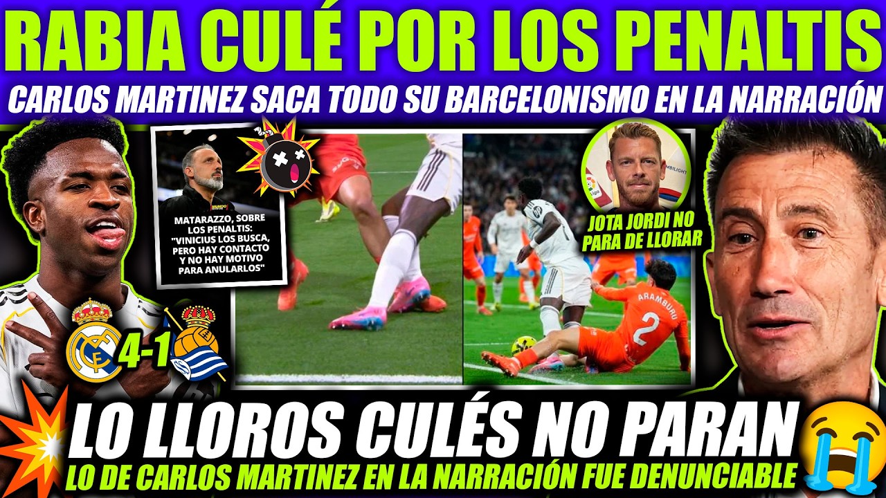 💥 VINICIUS HACE RABIAR A CARLOS MARTINEZ  - MATARAZZO HUNDE EL RELATO CULÉ DE JOTA JORDI ¡LIDERES!